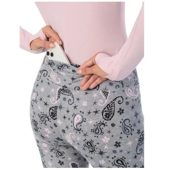 NEW 2Pc XL Soft Women's Paisley Climate Right Base Layer Set - Picture 4 of 8